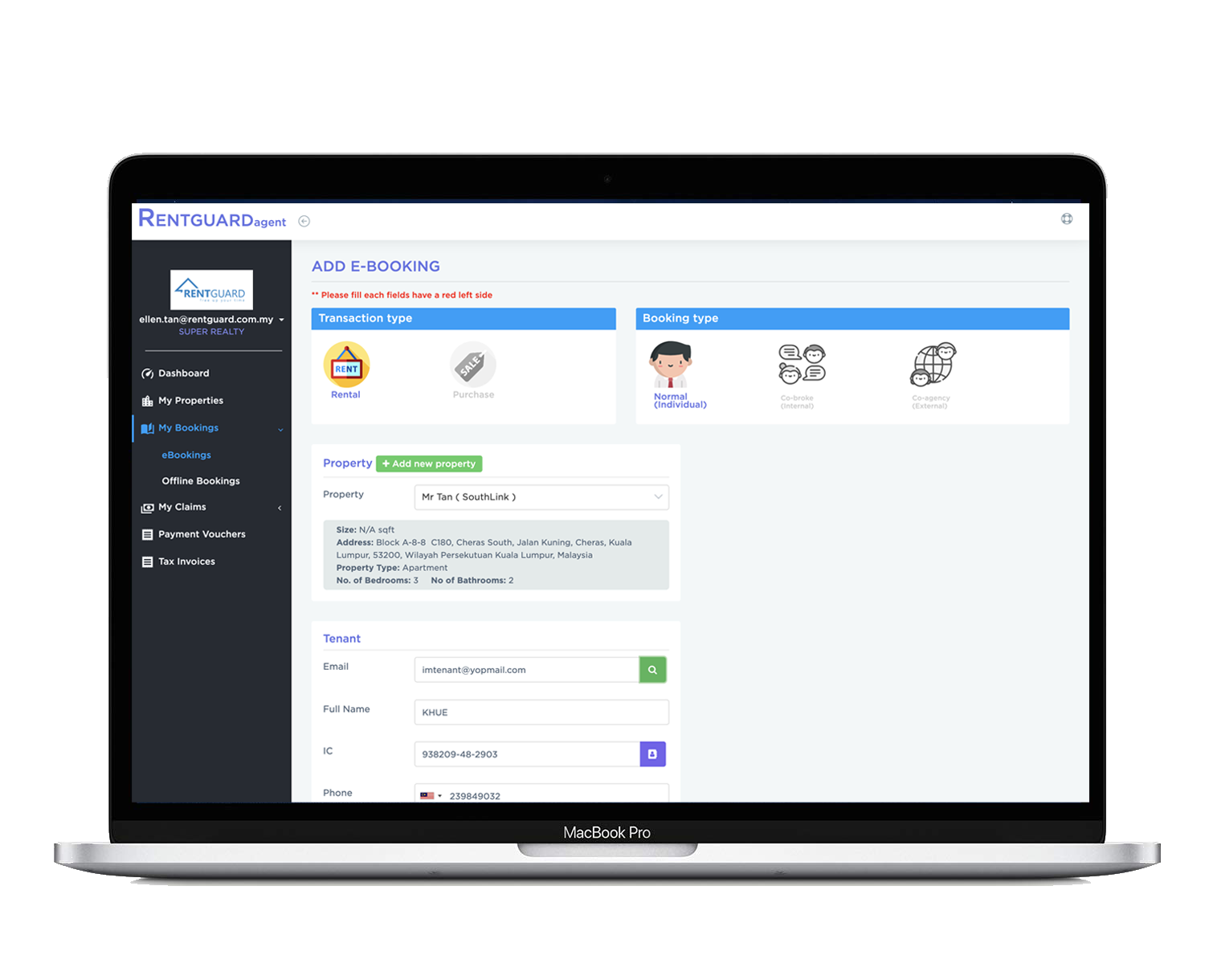 agency software easy booking